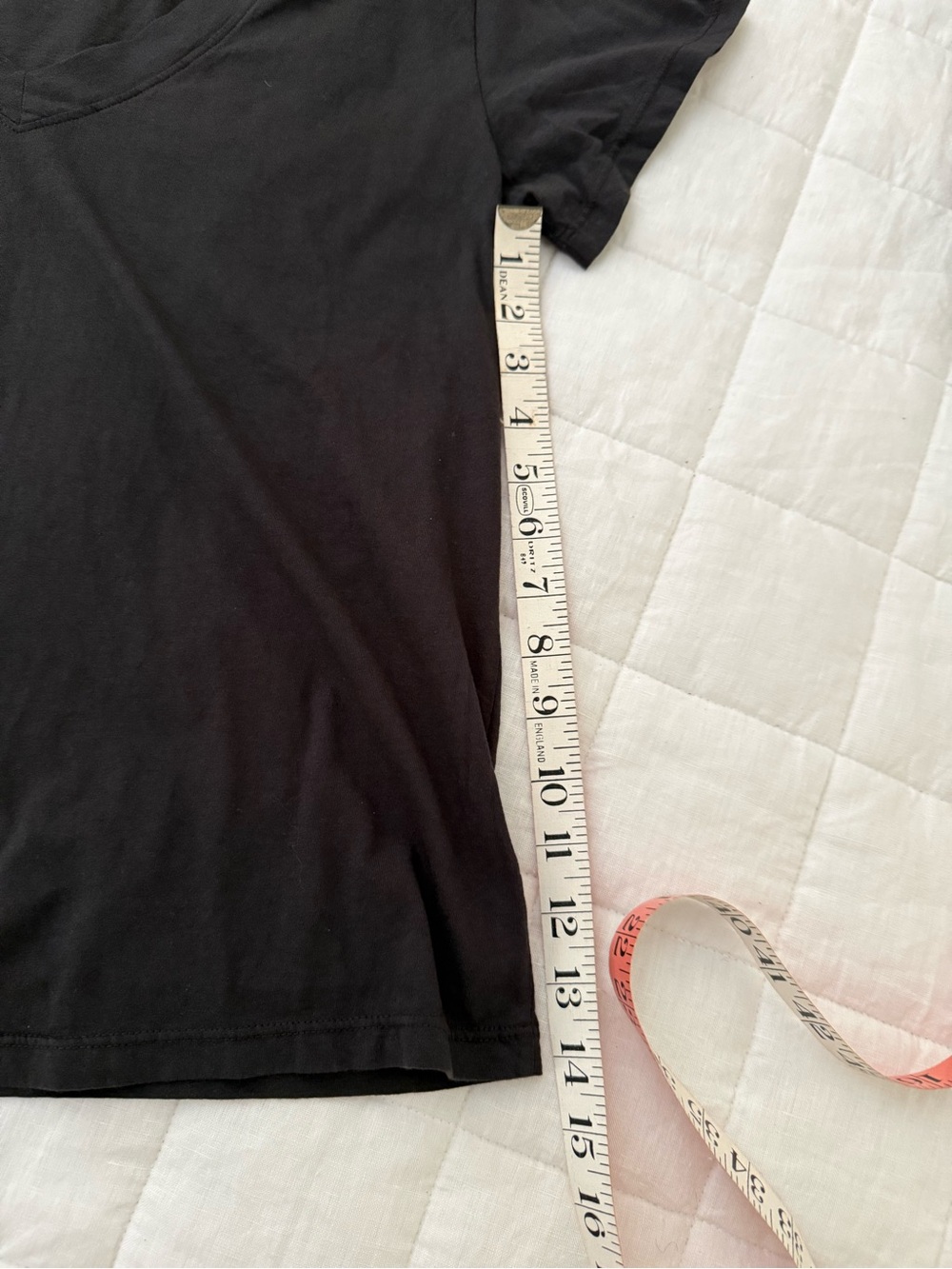 Perfect White Tee Charcoal V-Neck Top with Branded Tags - Picture 3 of 4